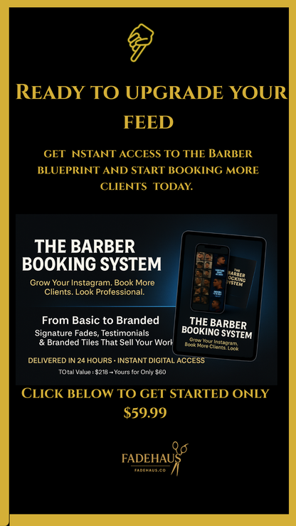 The barber booking blue print