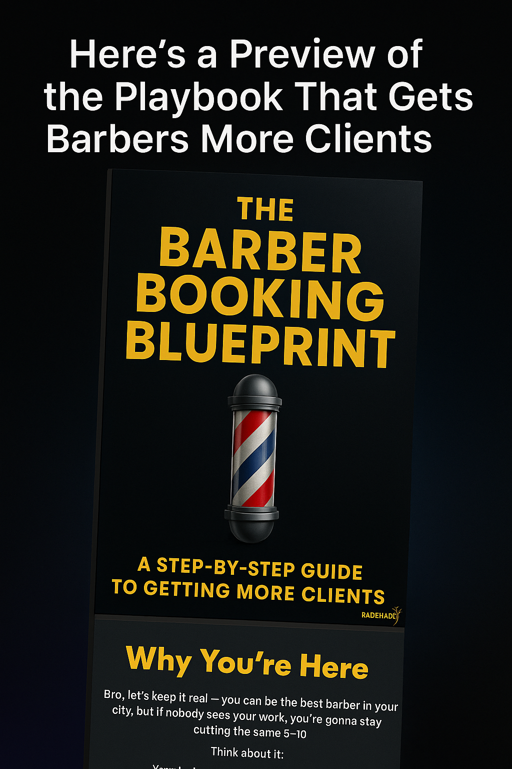 The barber booking blue print