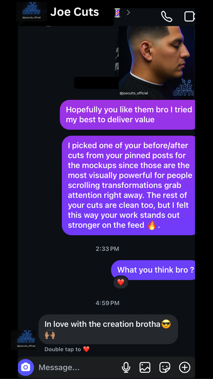 The barber booking blue print